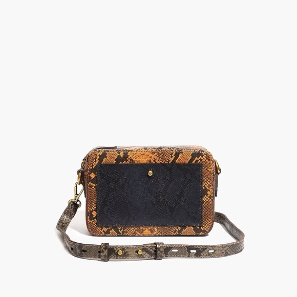 Madewell | Bags | Madewell The Transport Camera Bag Colorblock Snake ...